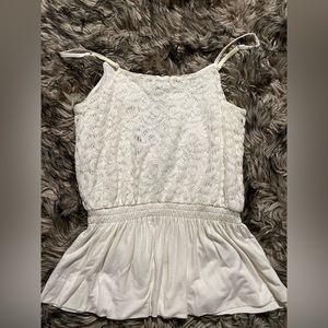 Express white floral lace flowy blouse NWT